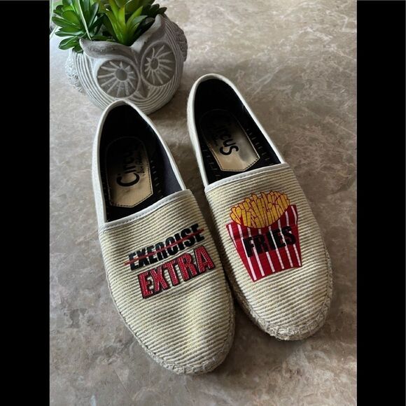 Sam Edelman CIRCUS  Espadrille Extra Fries Tan Slip On Loafer Size 8 - Picture 1 of 9